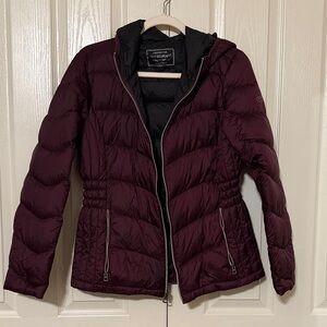 Lucky Brand Burgundy Puffer Jacket